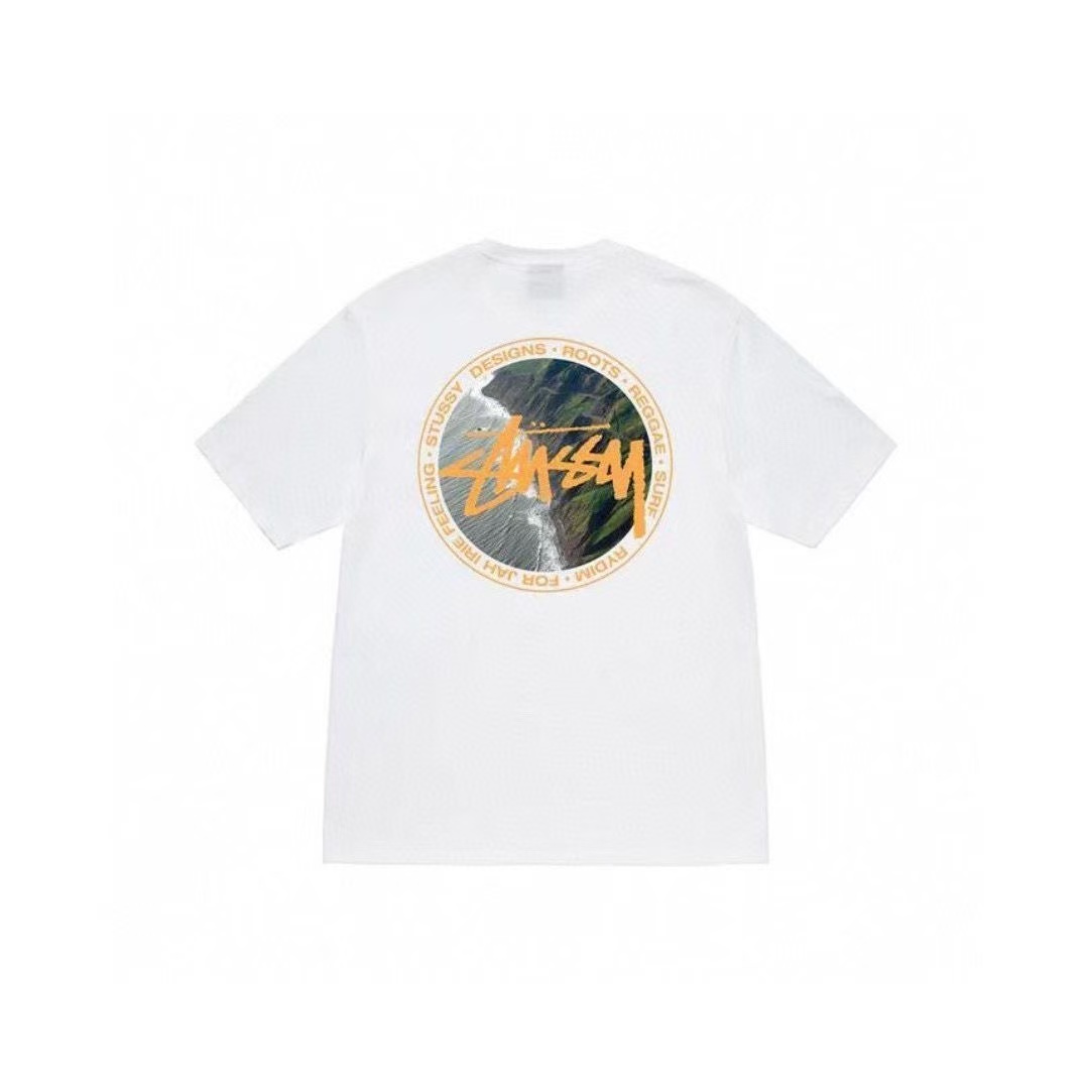 New arrival Hong Kong style coastal pattern cotton tee