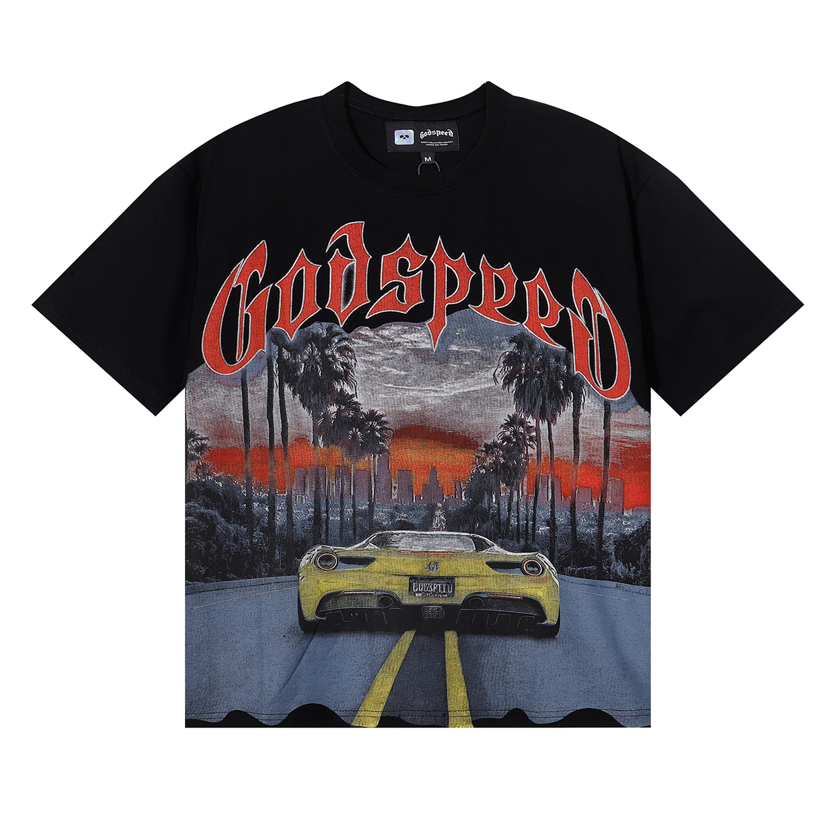 new arrival Highway Super Sports Car Print cotton tee