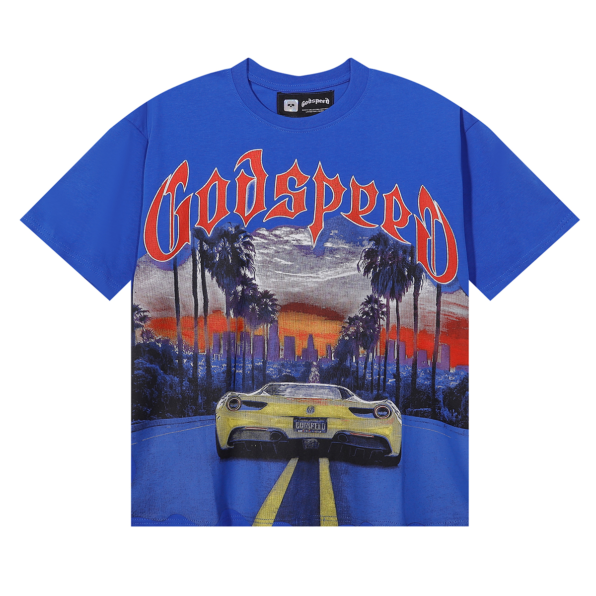 new arrival Highway Super Sports Car Print cotton tee