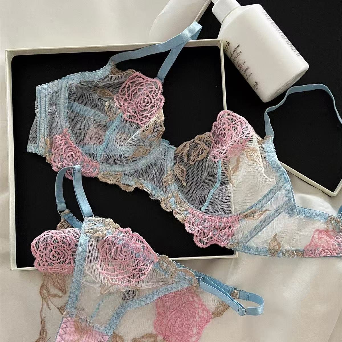 New rose-embroidered underwear