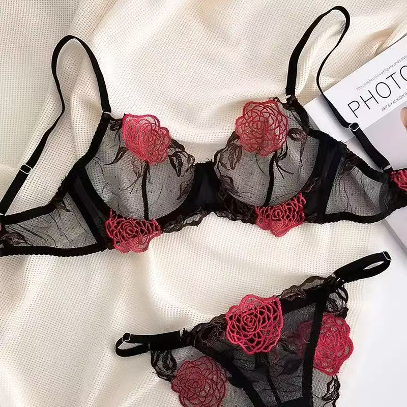 New rose-embroidered underwear