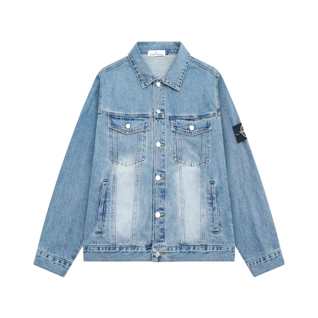 New 1:1 Stone Island heavy-duty denim jacket