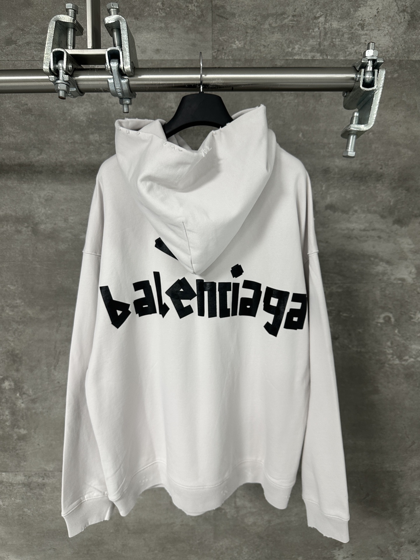 New arrival Mod Podge tape worn-out hooded sweatshirt hoodie