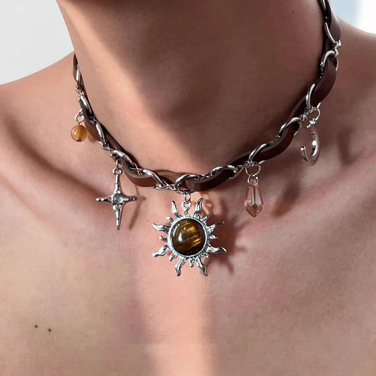 Melard Brown Sun Star Bracelet Unisex