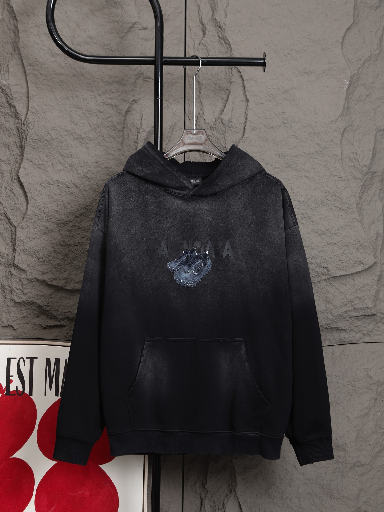 1:1 new arrival Patchwork embroidered trainer hoodie