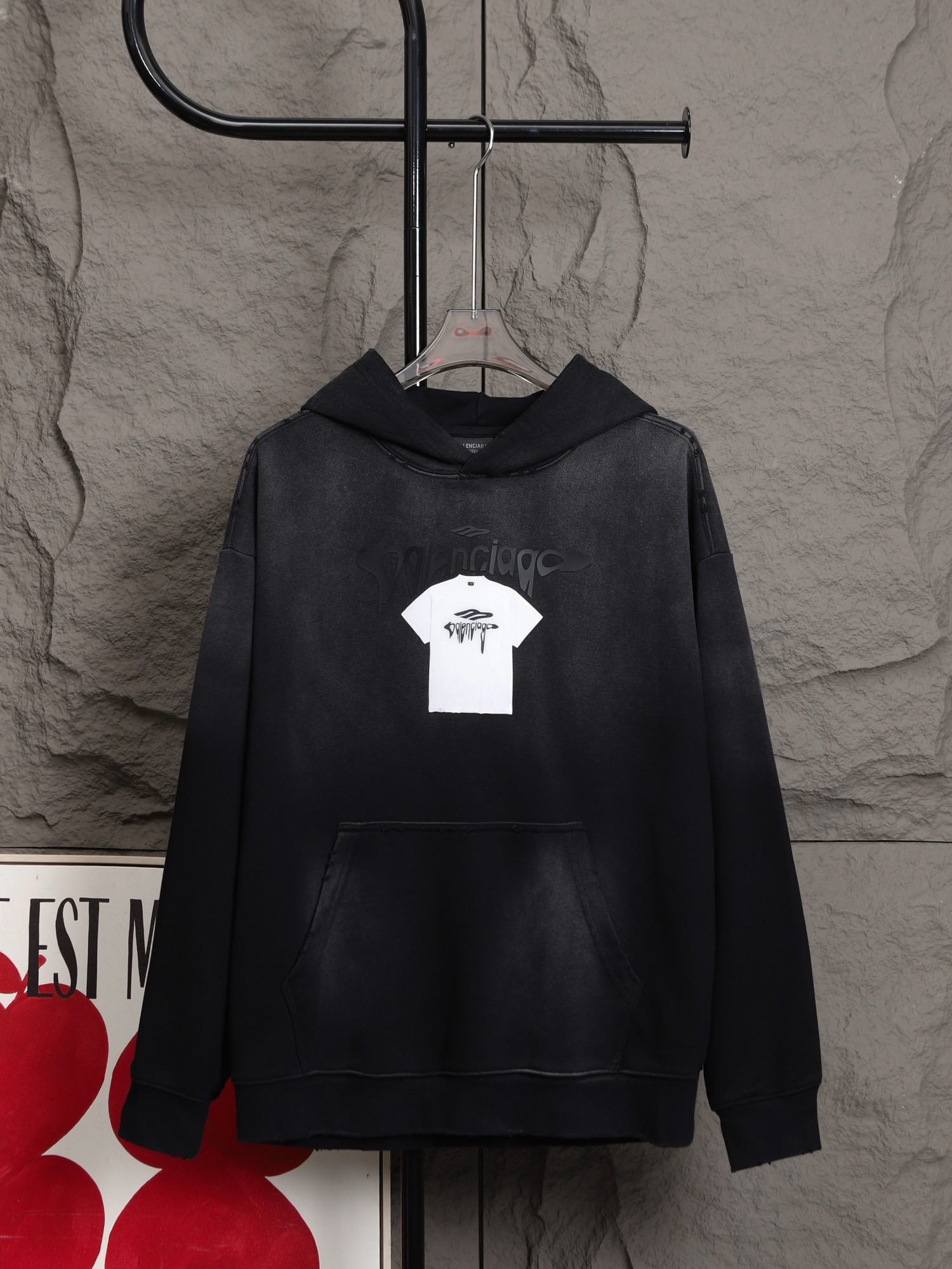 1:1 new arrival Patchwork embroidered letters hoodie