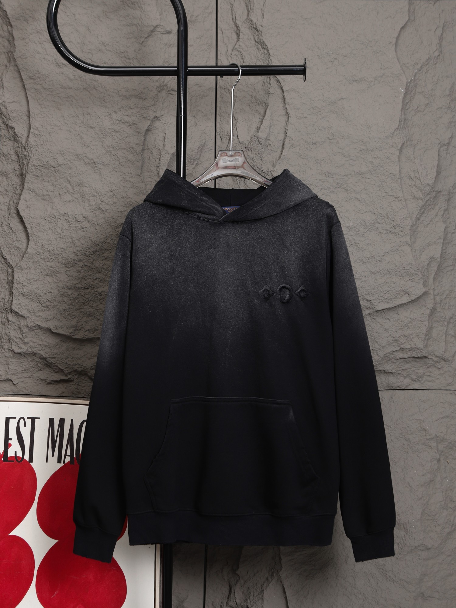 1:1 new arrival 2025 Autumn Old-Fashioned Denim Patchwork Embroidery hoodie