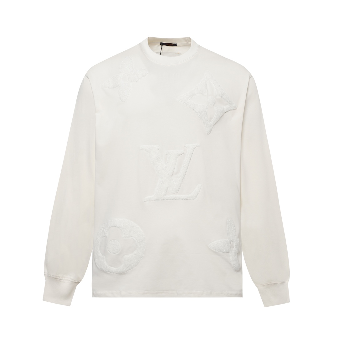 25SS new arrival Embroidered towel long sleeve tee
