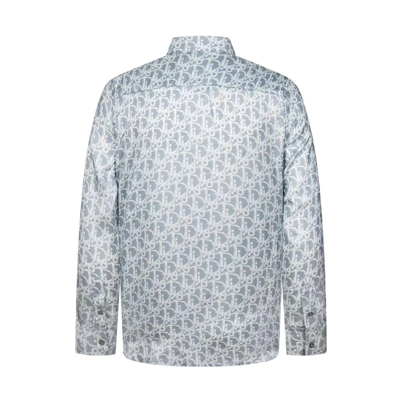 1:1 new arrival Old-fashioned printed satin blouse shirt