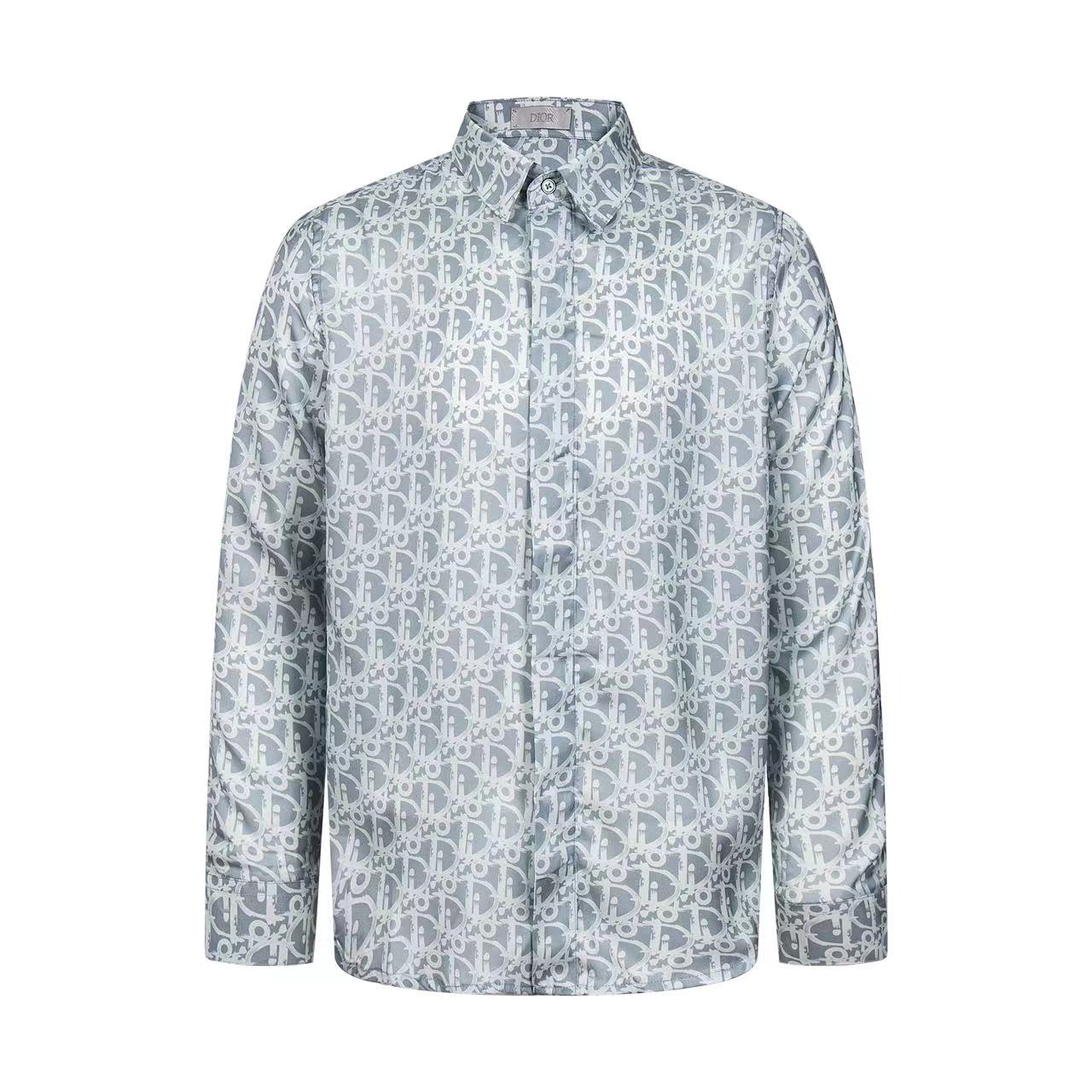 1:1 new arrival Old-fashioned printed satin blouse shirt