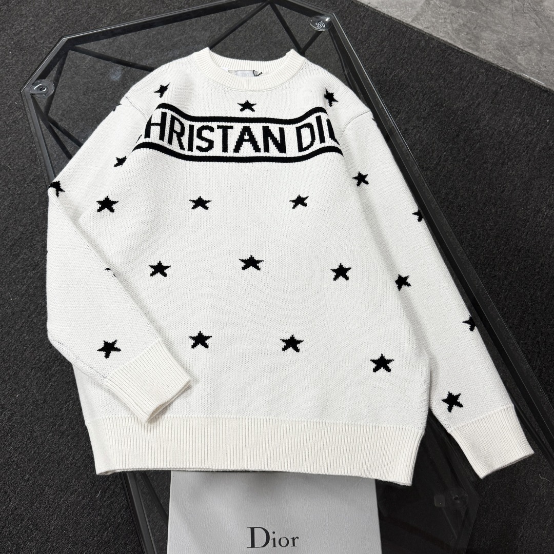 25SS new arrival high-version jacquard wool knit sweater