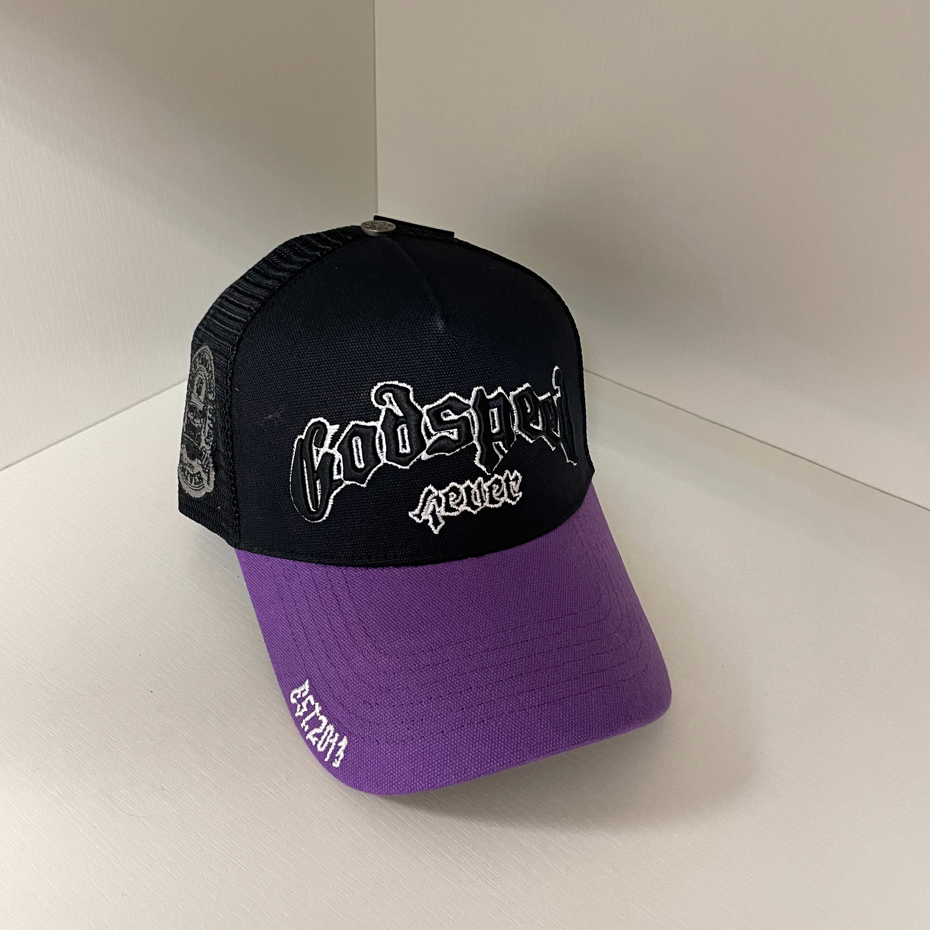 New releasing Heavy industry embroidery curved tongue patchwork color net cap