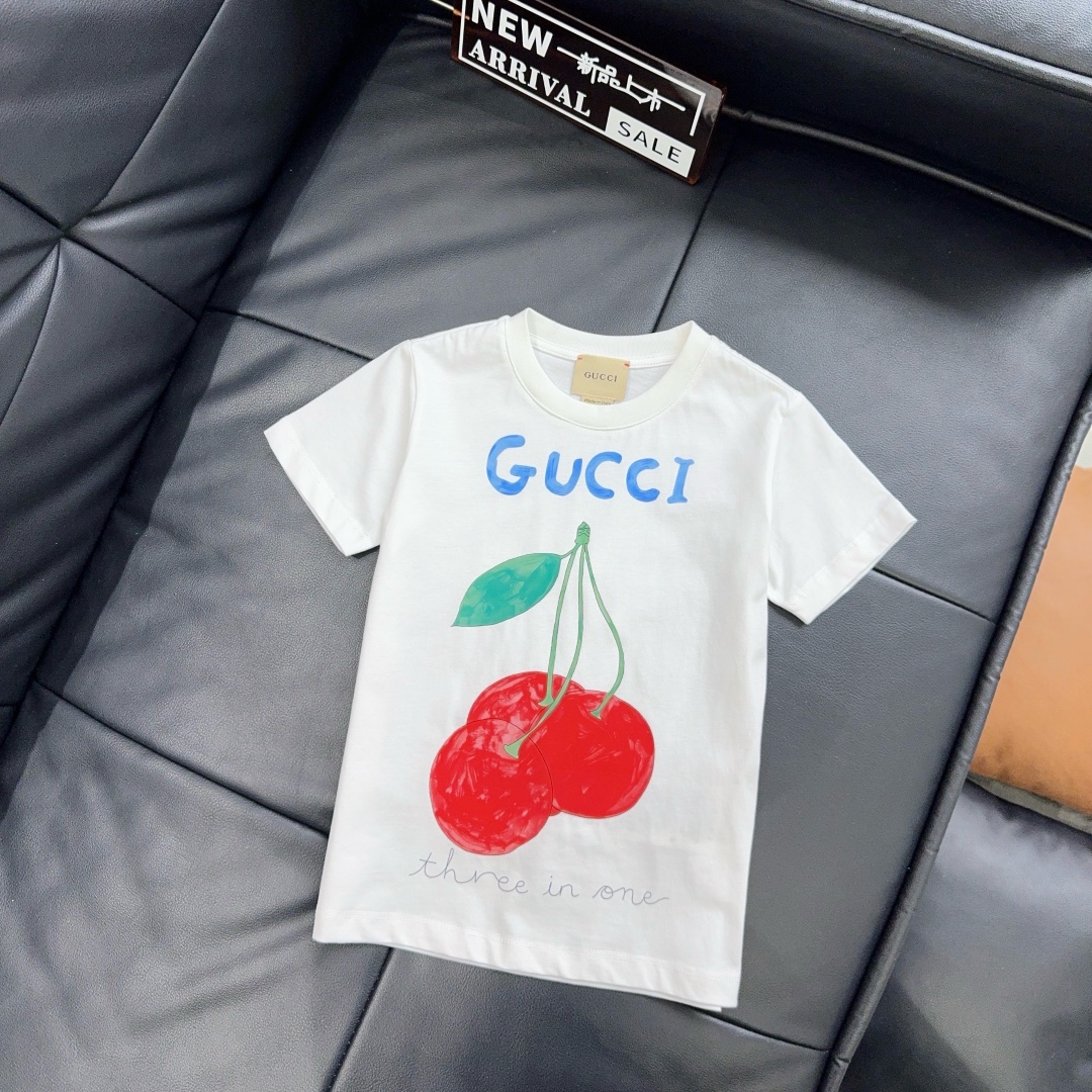 Cherry  Graffiti-shaped cupcakes print kid short-sleeved T-shirt