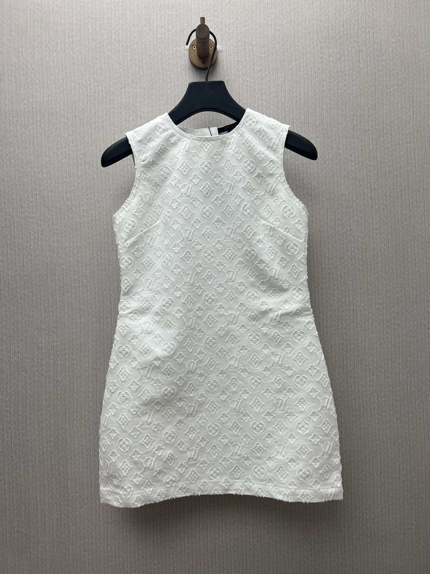 25SS denim dress cotton gabardine with Monogram jacquard