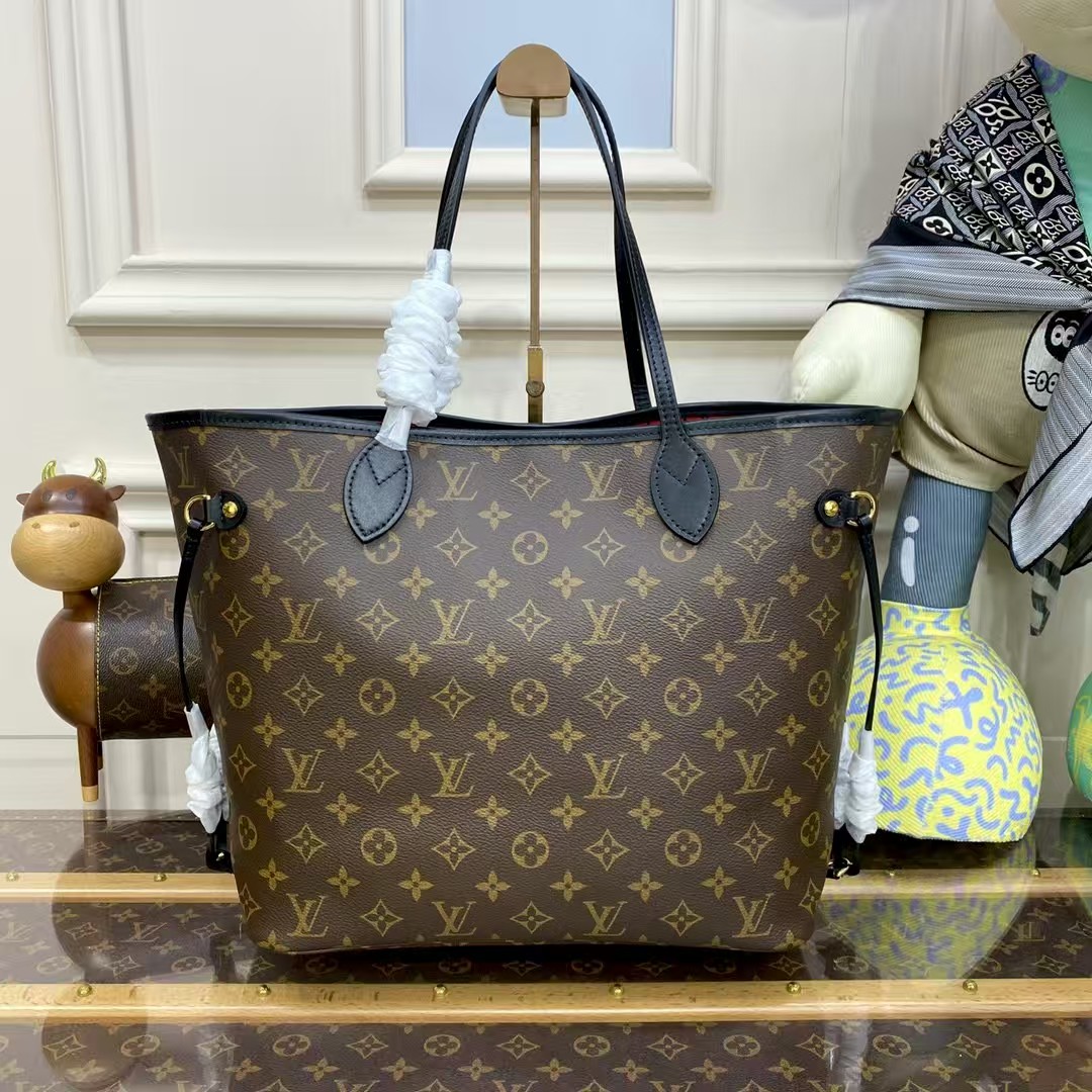 1:1 classical neverfull red lining bag