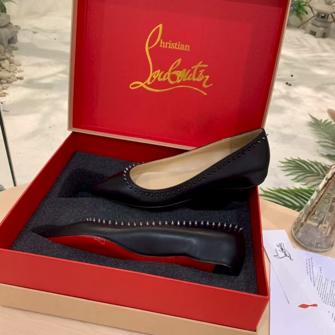 1:1 CL Classic red-bottomed flat shoes