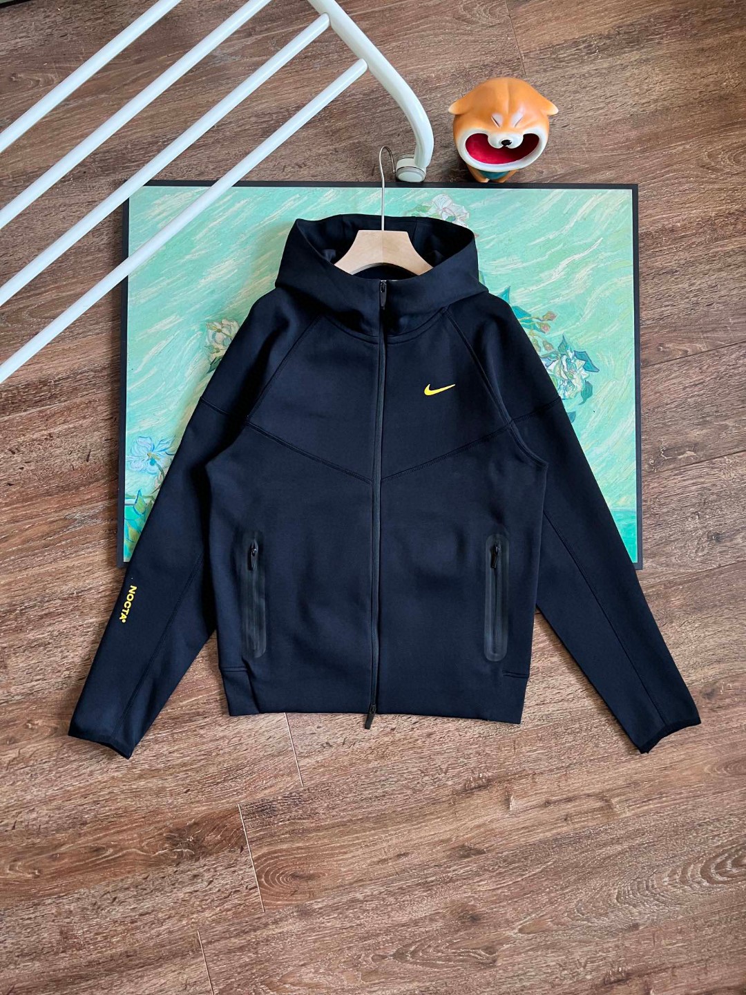 NK collaboration hooded cardigan sweatshirt