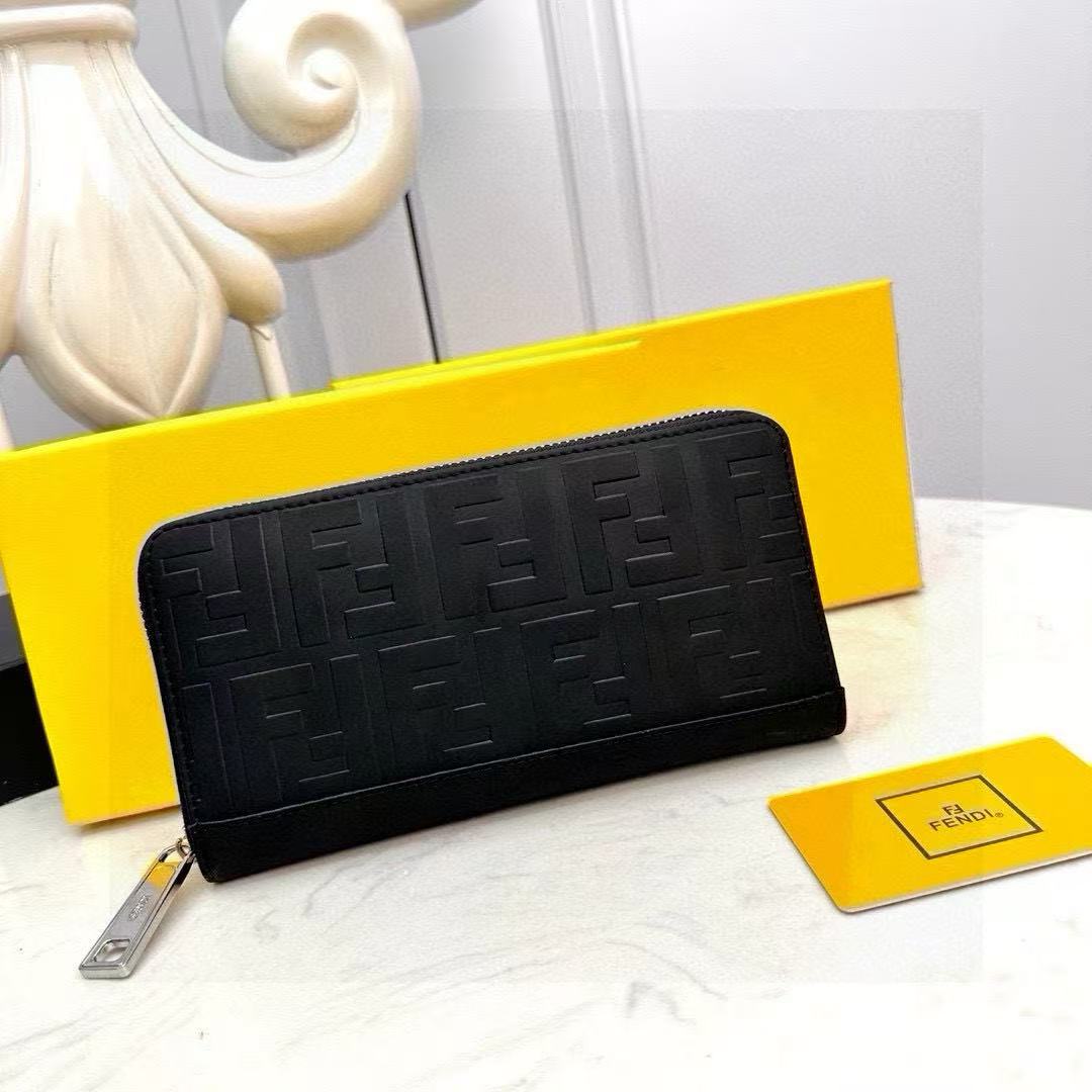Fendi long zipper wallet