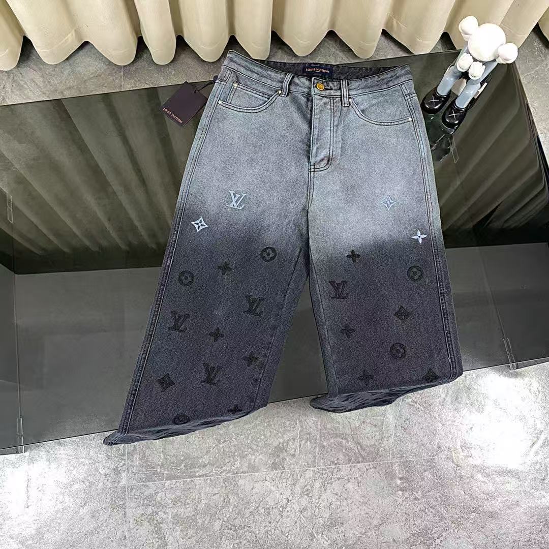 1:1 Arctic Light Flame Gradient Denim Pants
