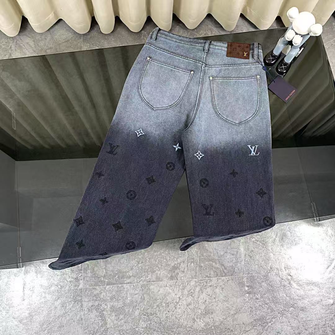 1:1 Arctic Light Flame Gradient Denim Pants
