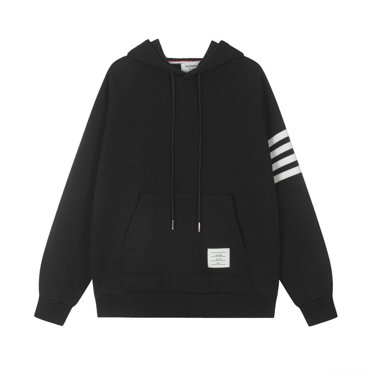 The latest fleece hooded style with four stripes, unisex