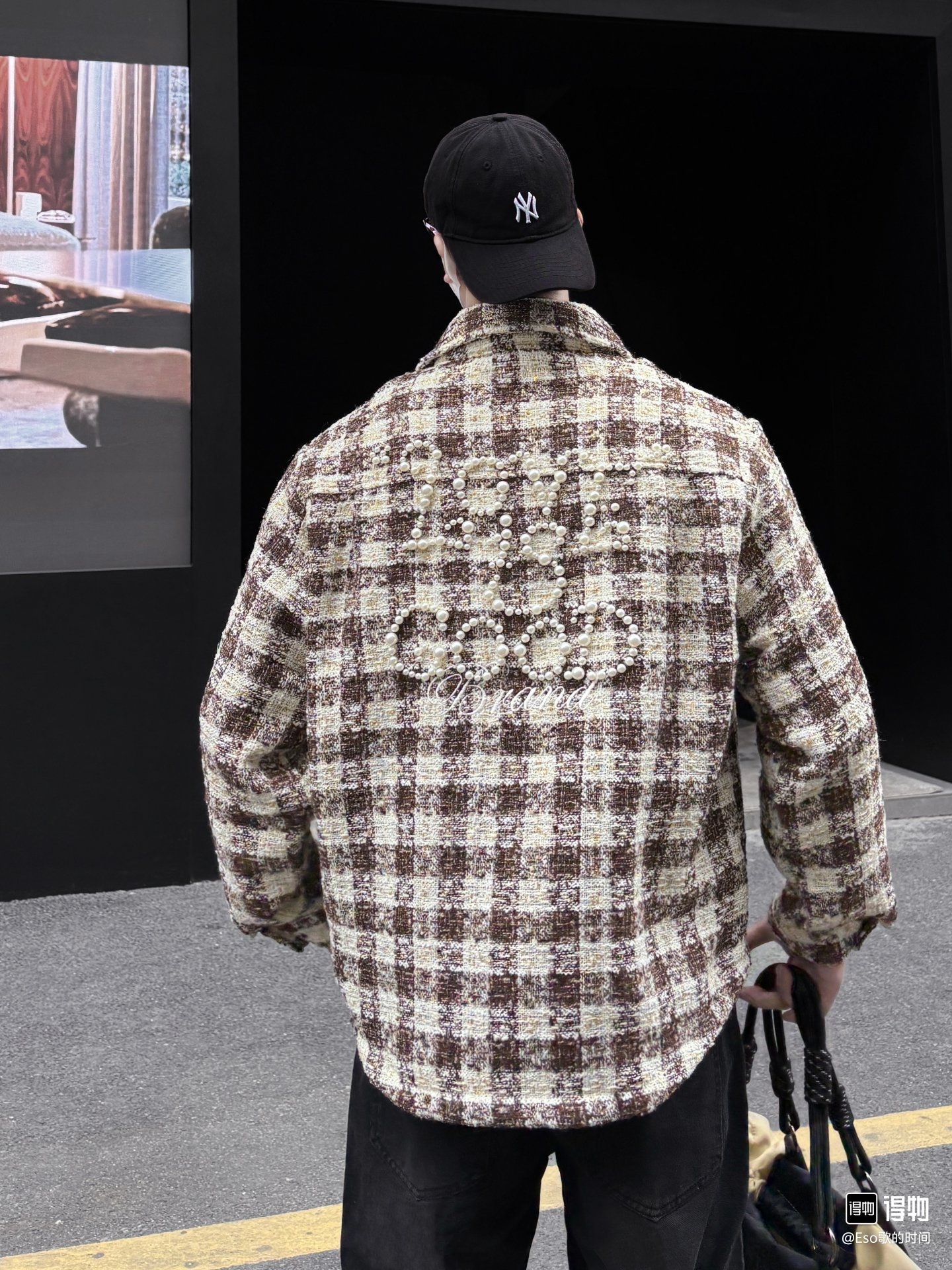 Plaid luxury fashion high-end long-sleeved shirt