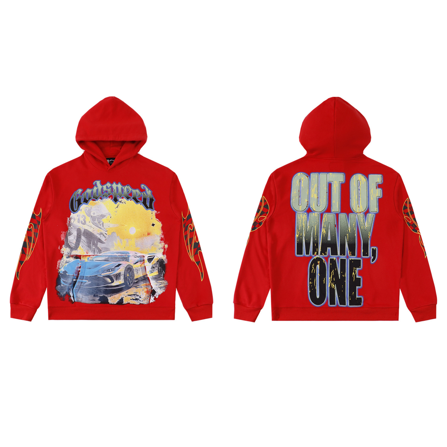 New arrival racing car print hoodie