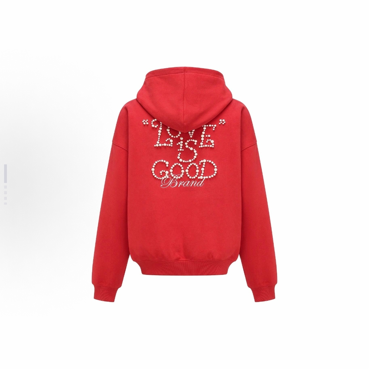 New released red rhinestone hoodie