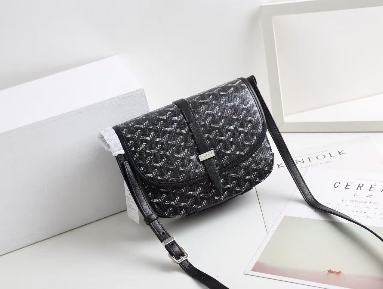 1:1 GY classic full logo bag