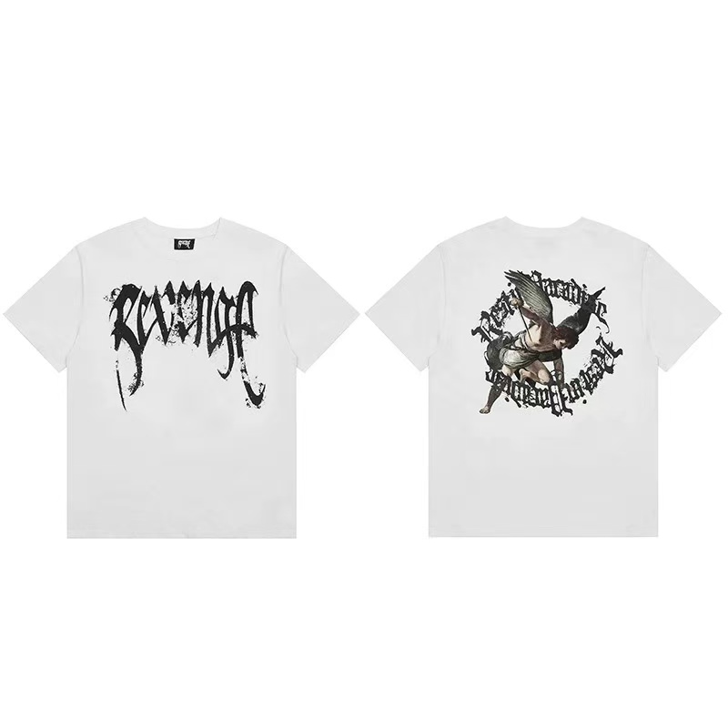 new arrival revenge Graffiti printed  cotton T-shirt