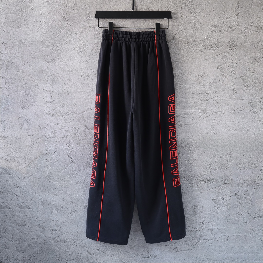 Manchester United Series Hollow Red Logo Embroidered Sweatpants