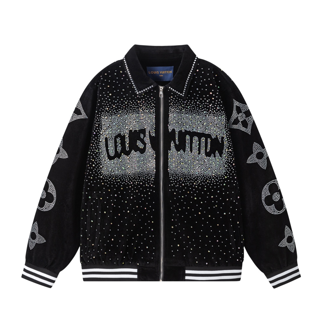 The new autumn and winter jacket is imported with full diamonds