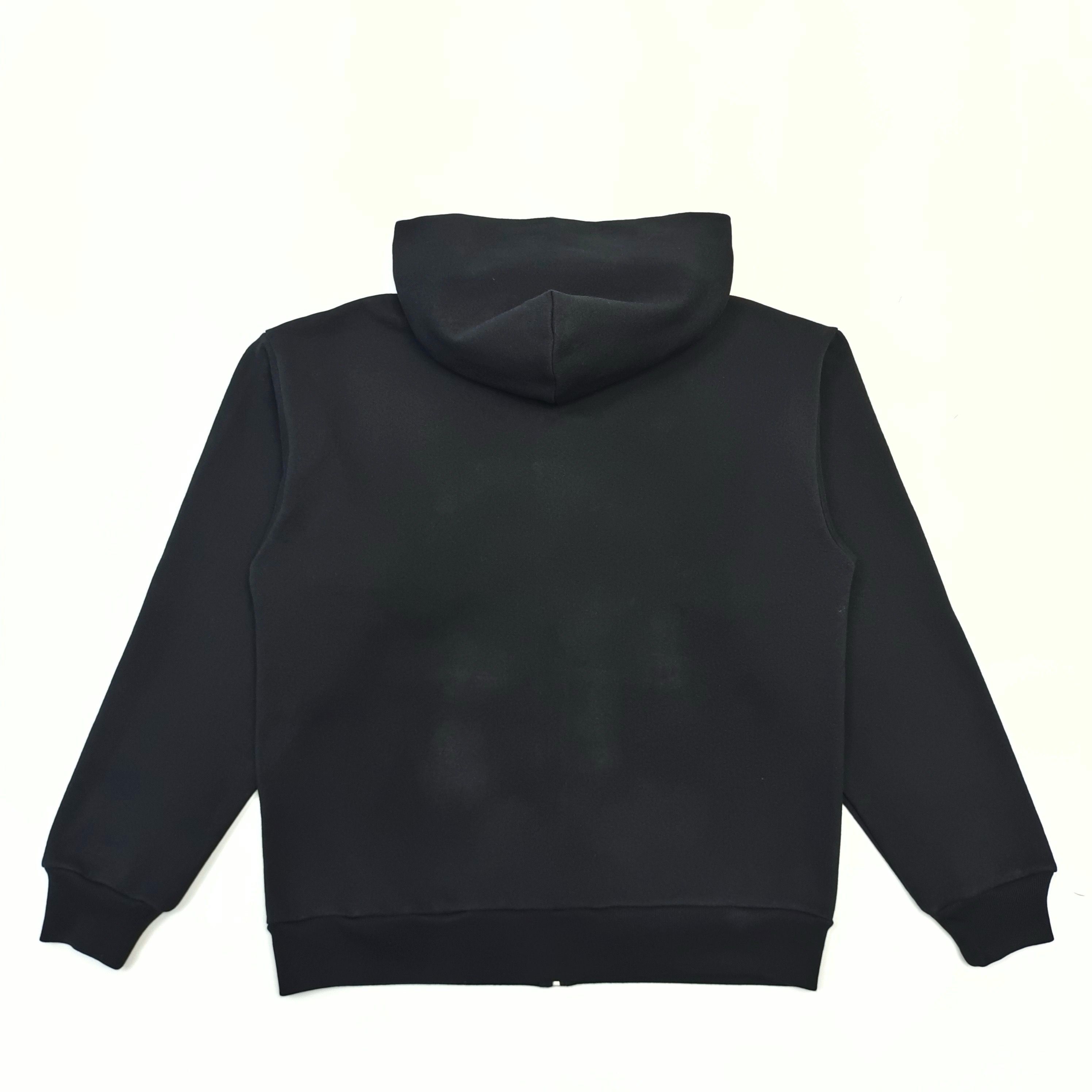 1:1 washing black puff logo hoodie