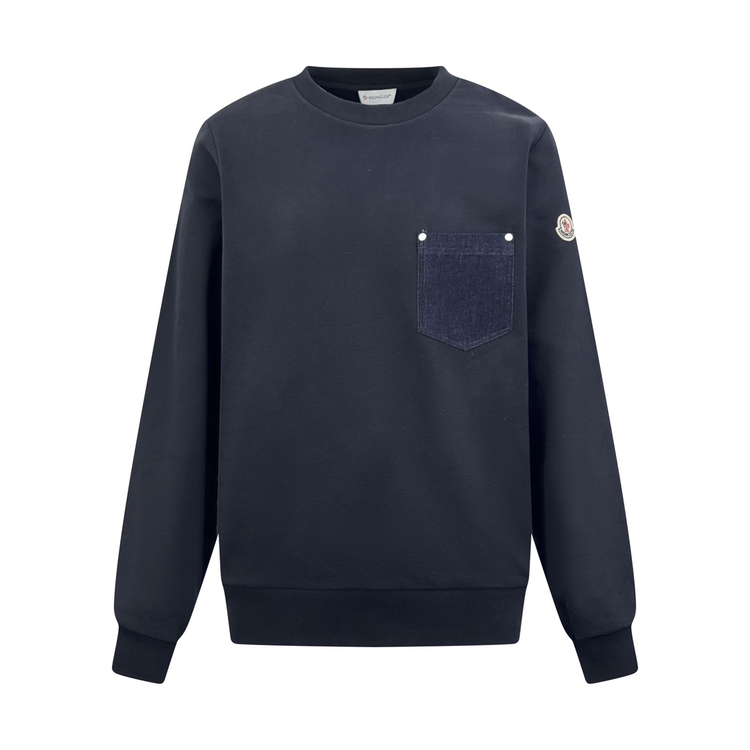 High-Quality Denim Pocket Sweatshirt
