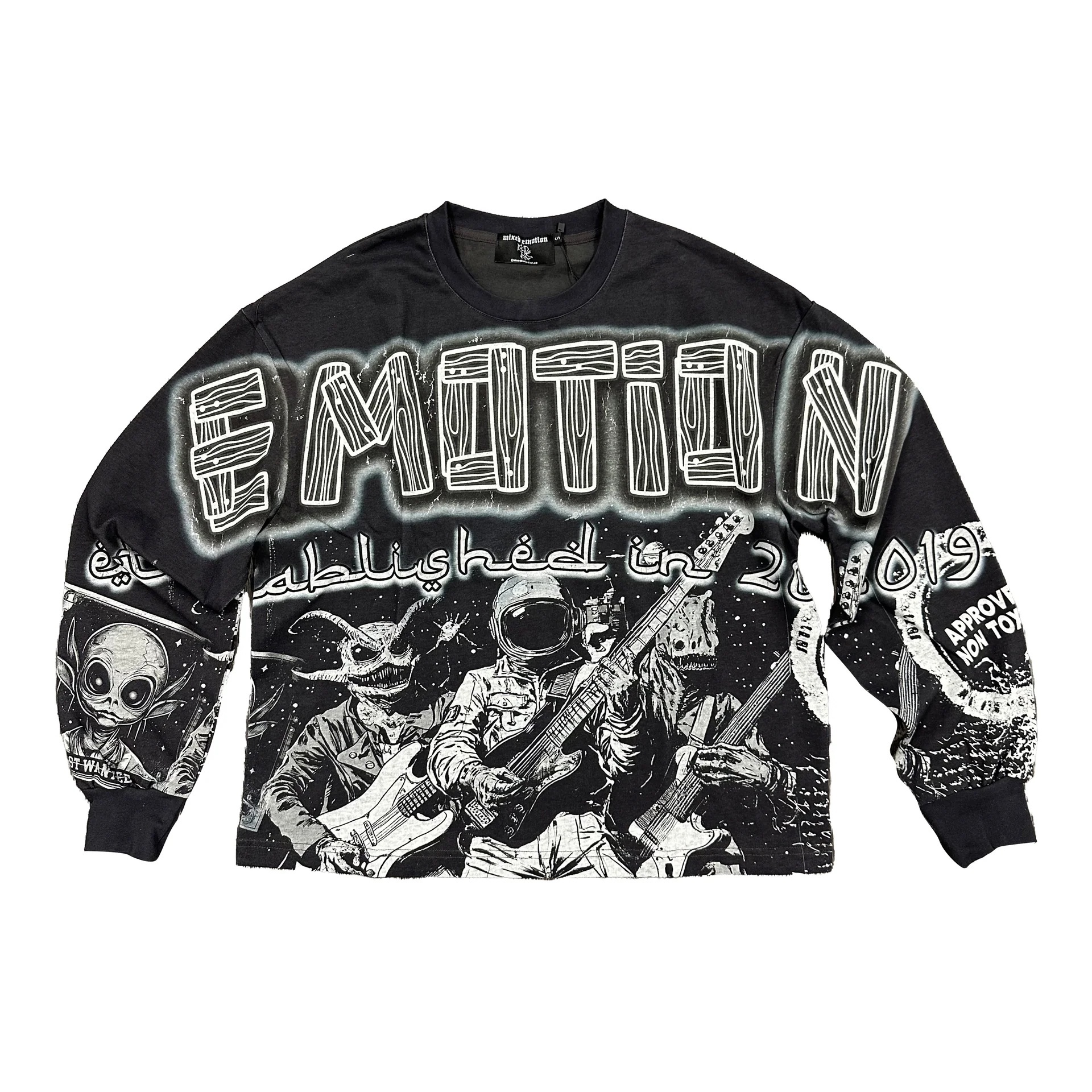 New arrival full print crew neck hoodie