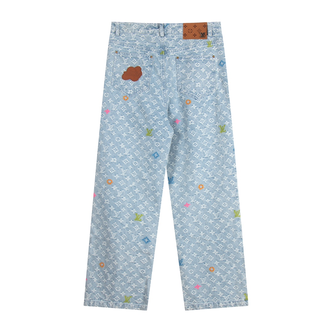 New arrival vintage washed denim cut cotton jeans