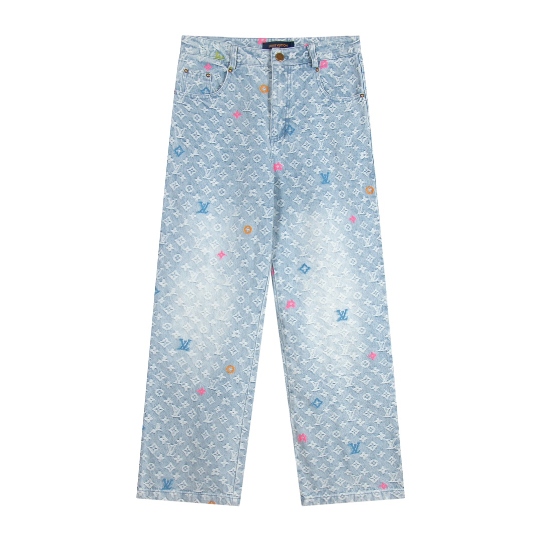 New arrival vintage washed denim cut cotton jeans