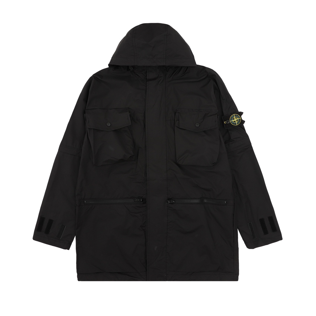 Functional assault suit zipper hooded jacket