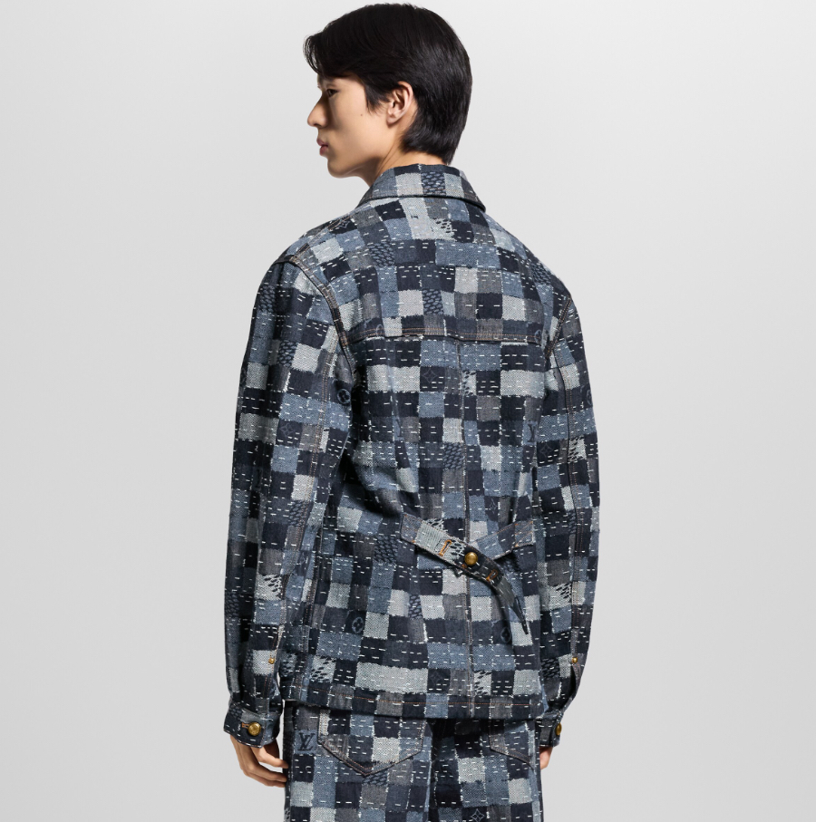 1:1 2025SS Checkered denim jacket