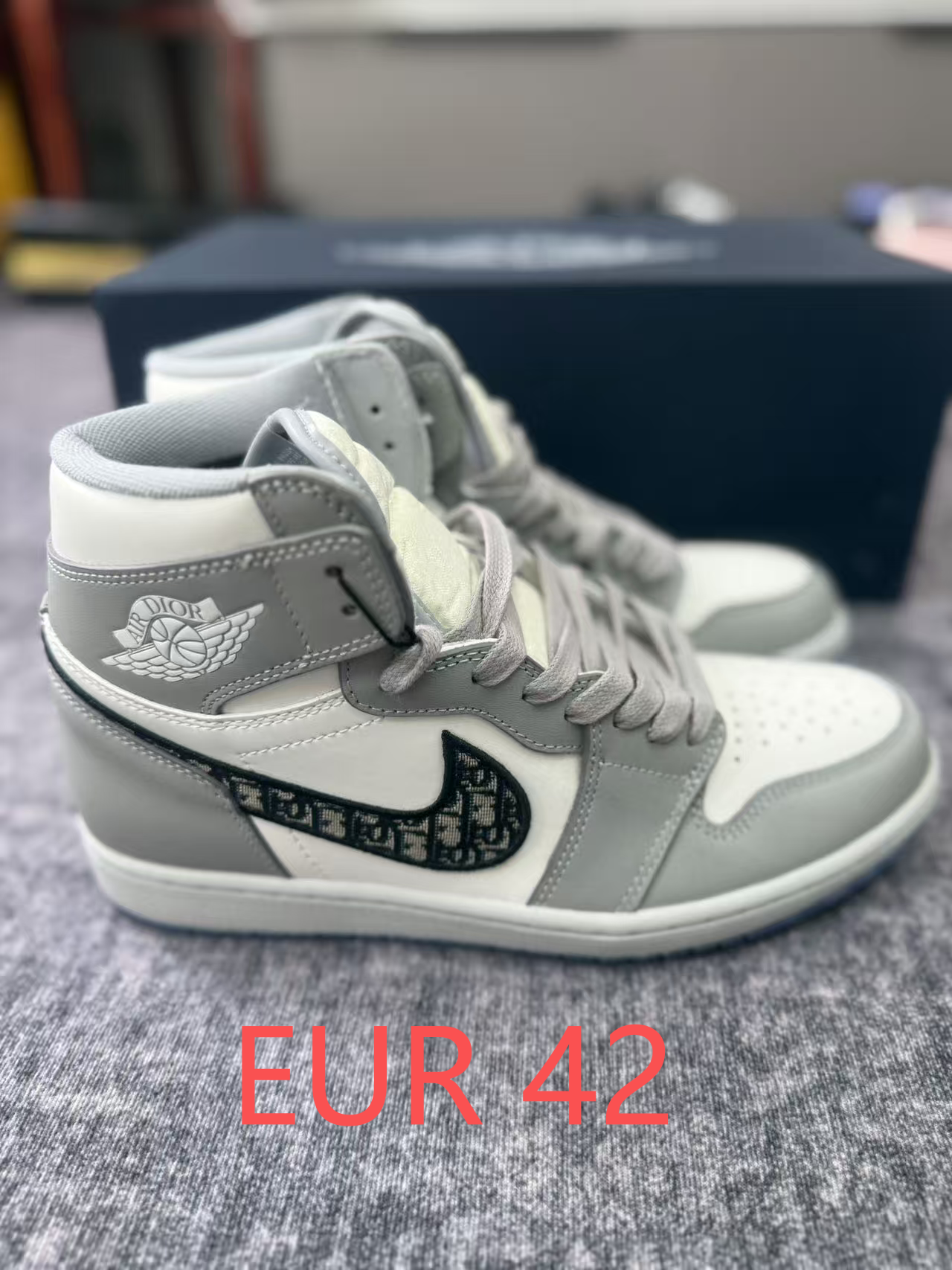 1:1 AJ1 & Di0r high sneakers