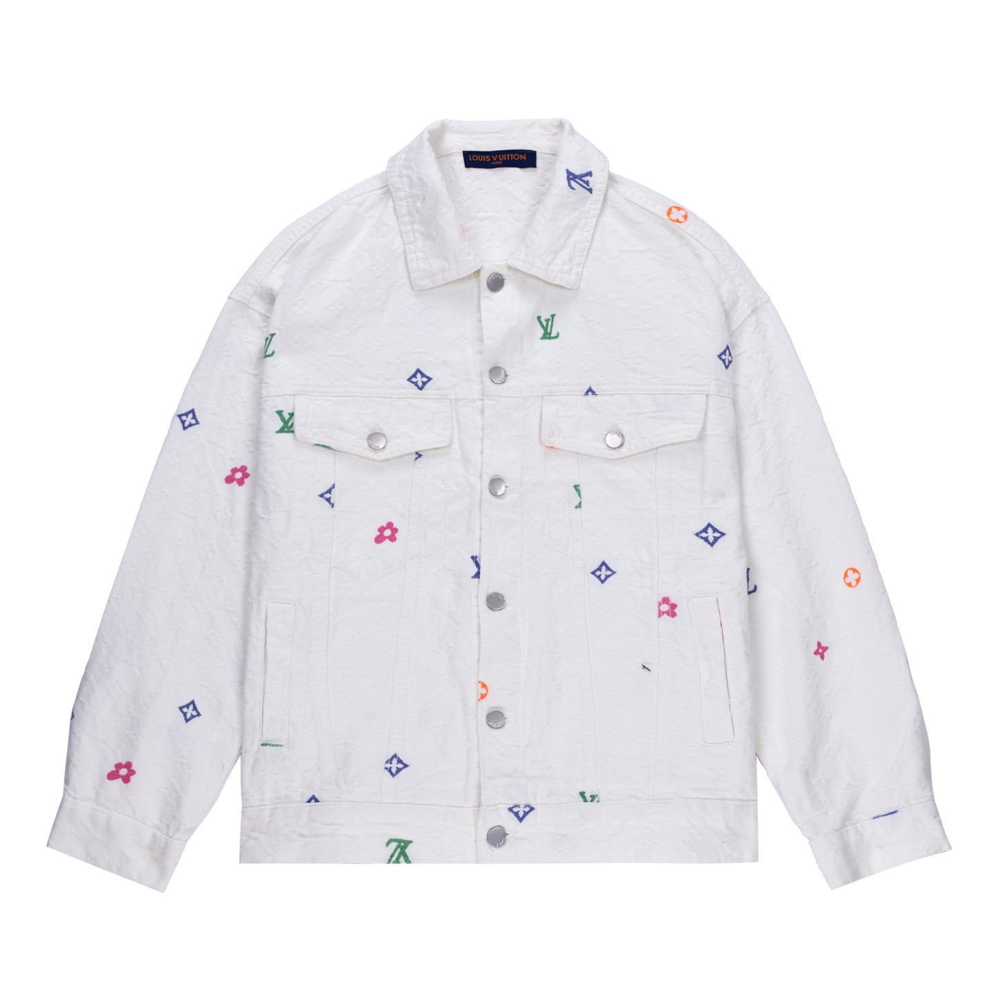 New heavy-duty washed jacquard denim jacket