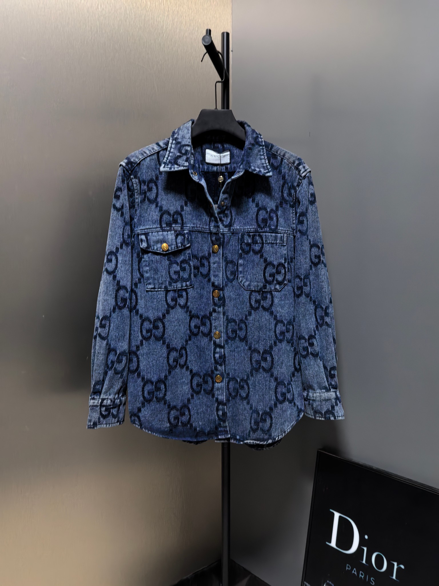 High-quality washed and aged denim jacket