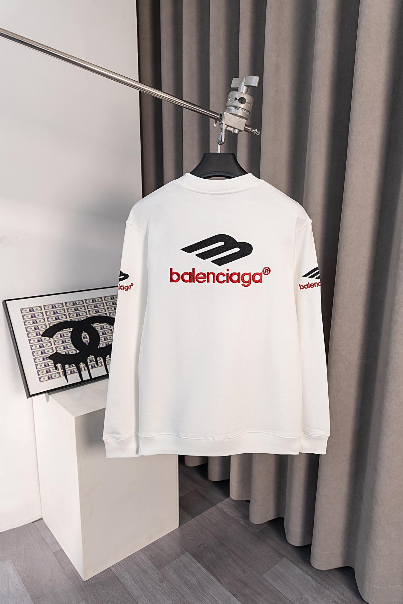 Classic 3M embroidered round-neck hoodie