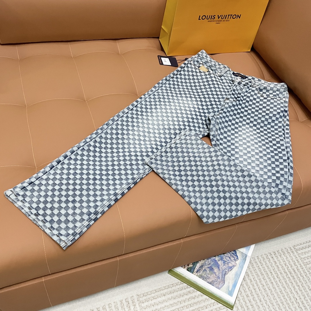 1V x Nigo collaboration jacquard checkered jeans