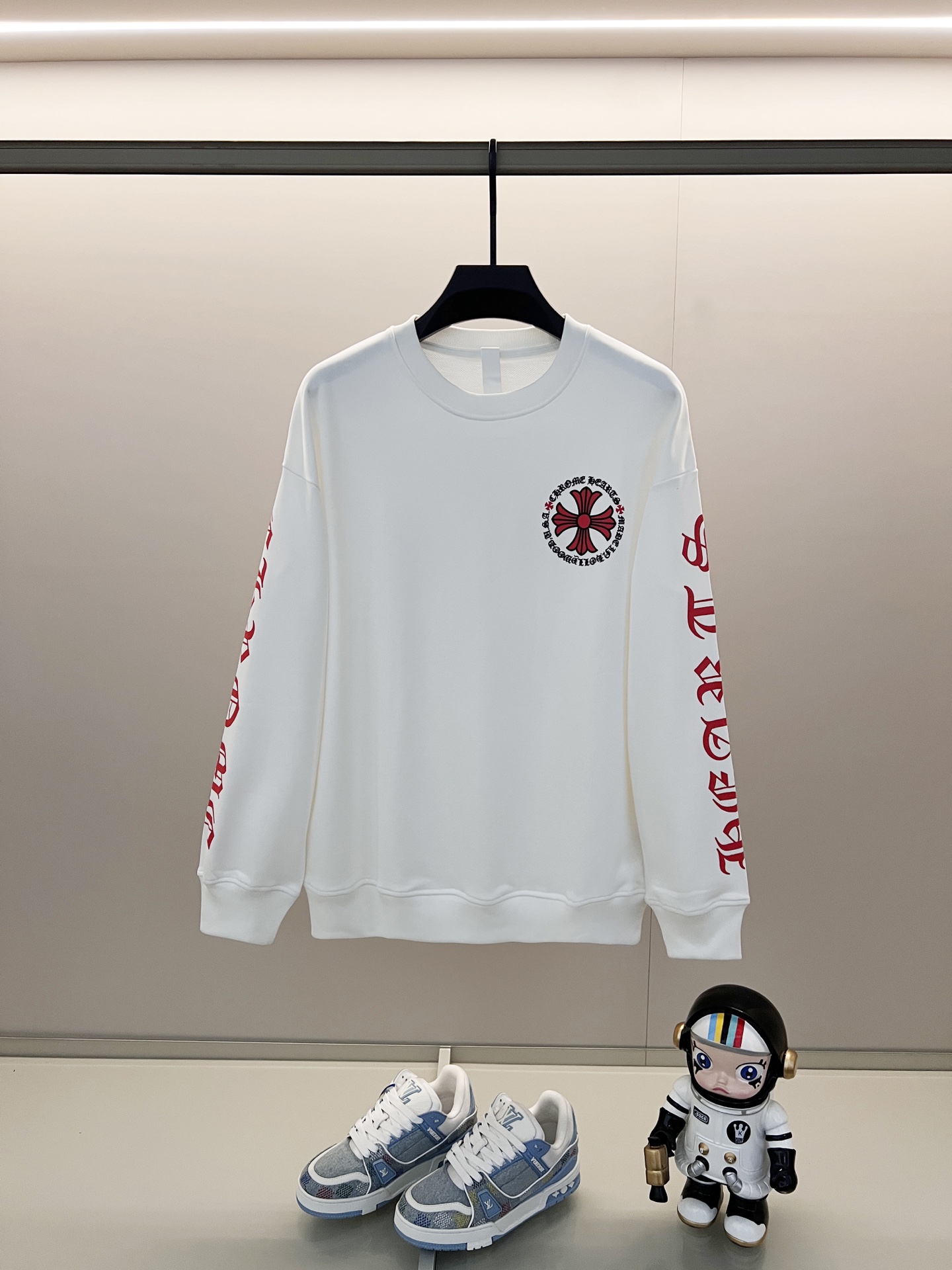 Pure cotton round-neck sweatshirt