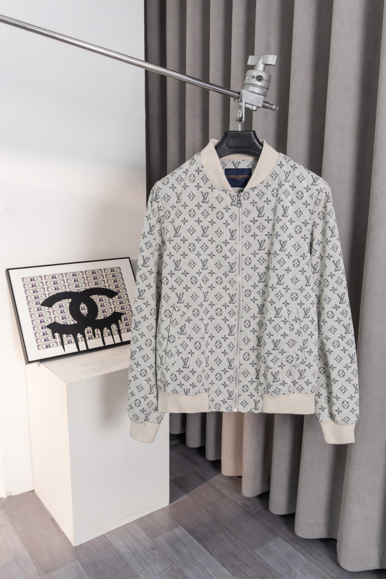A fully printed jacquard jacket