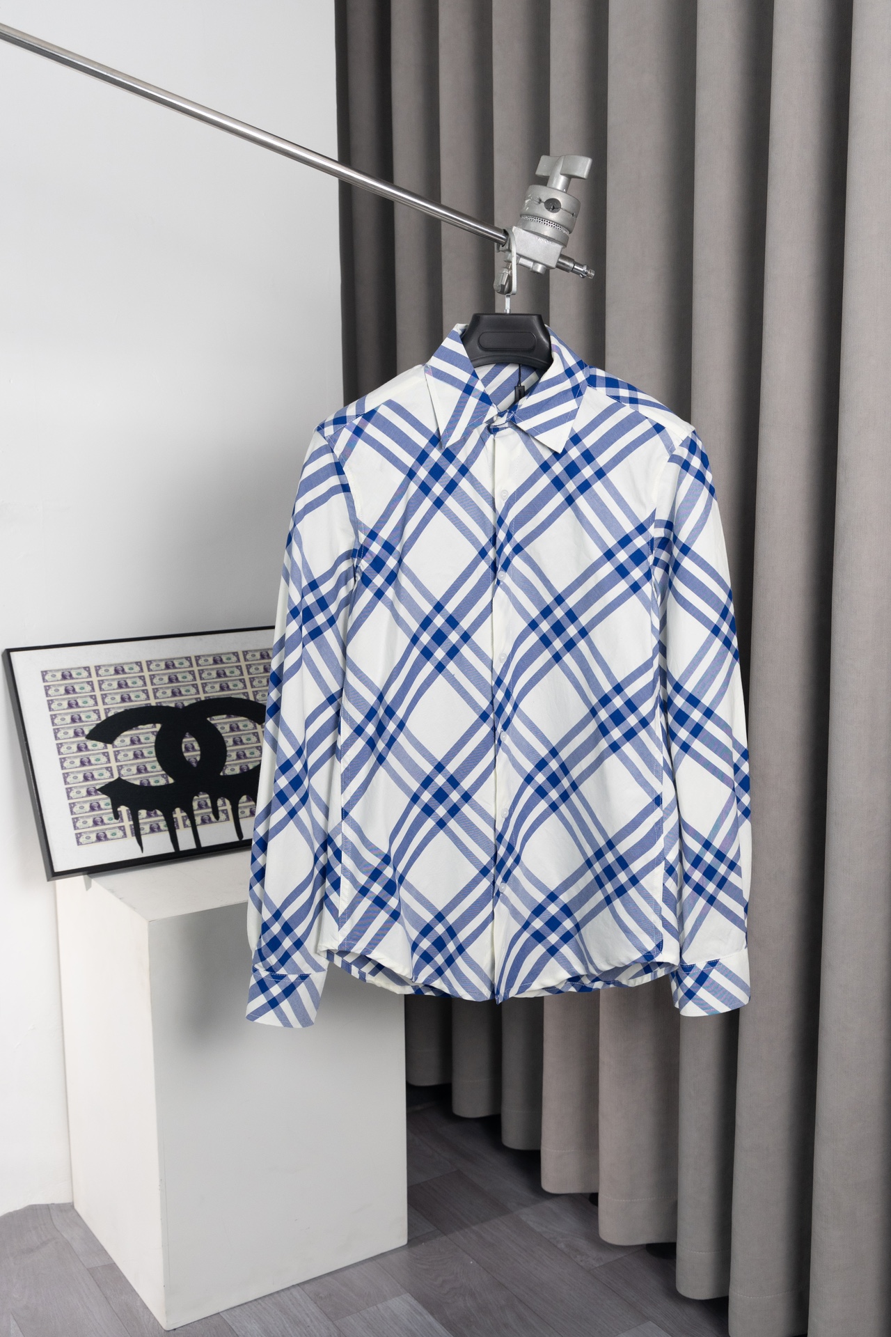 New blue twill shirt
