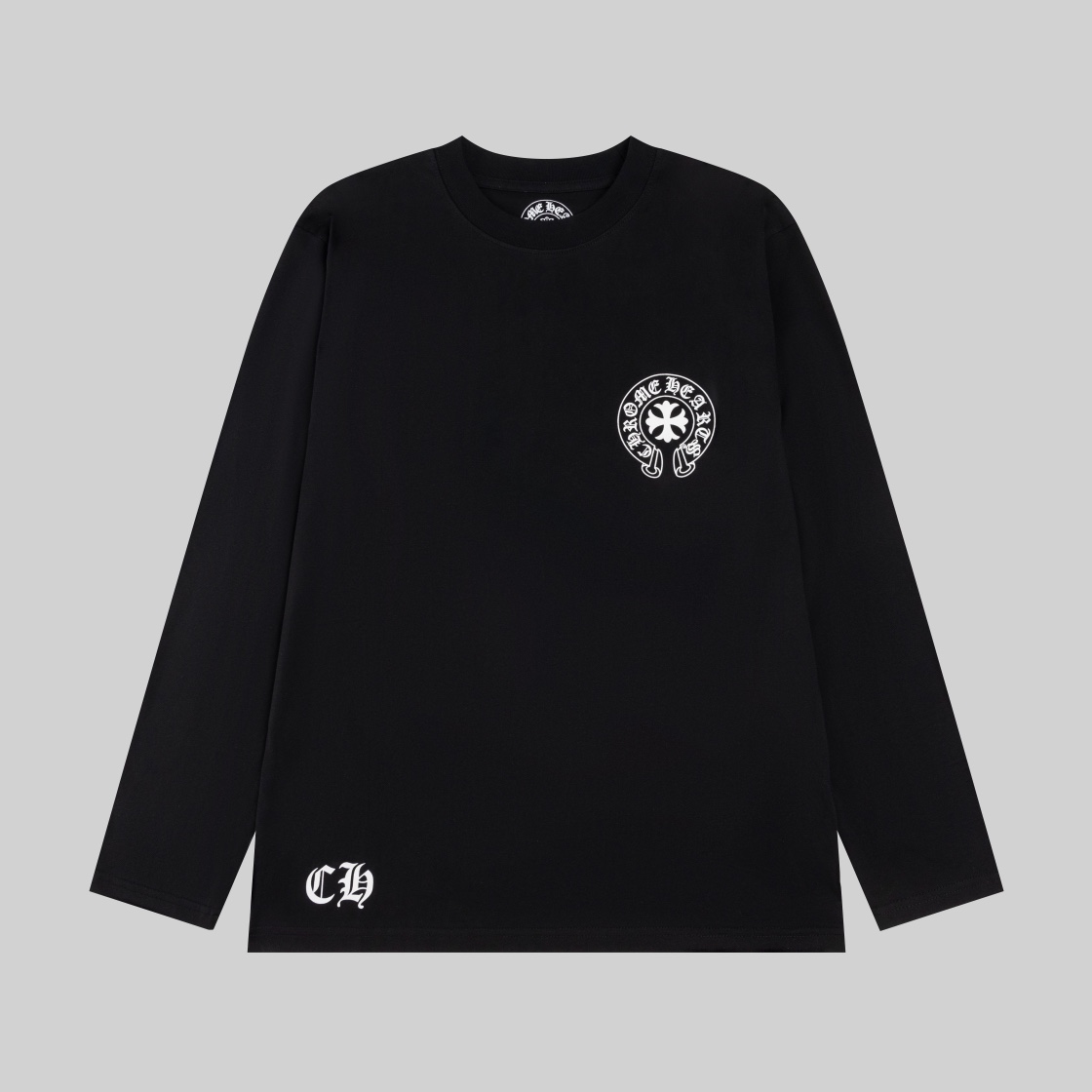 Long sleeves printed with Sanskrit letters