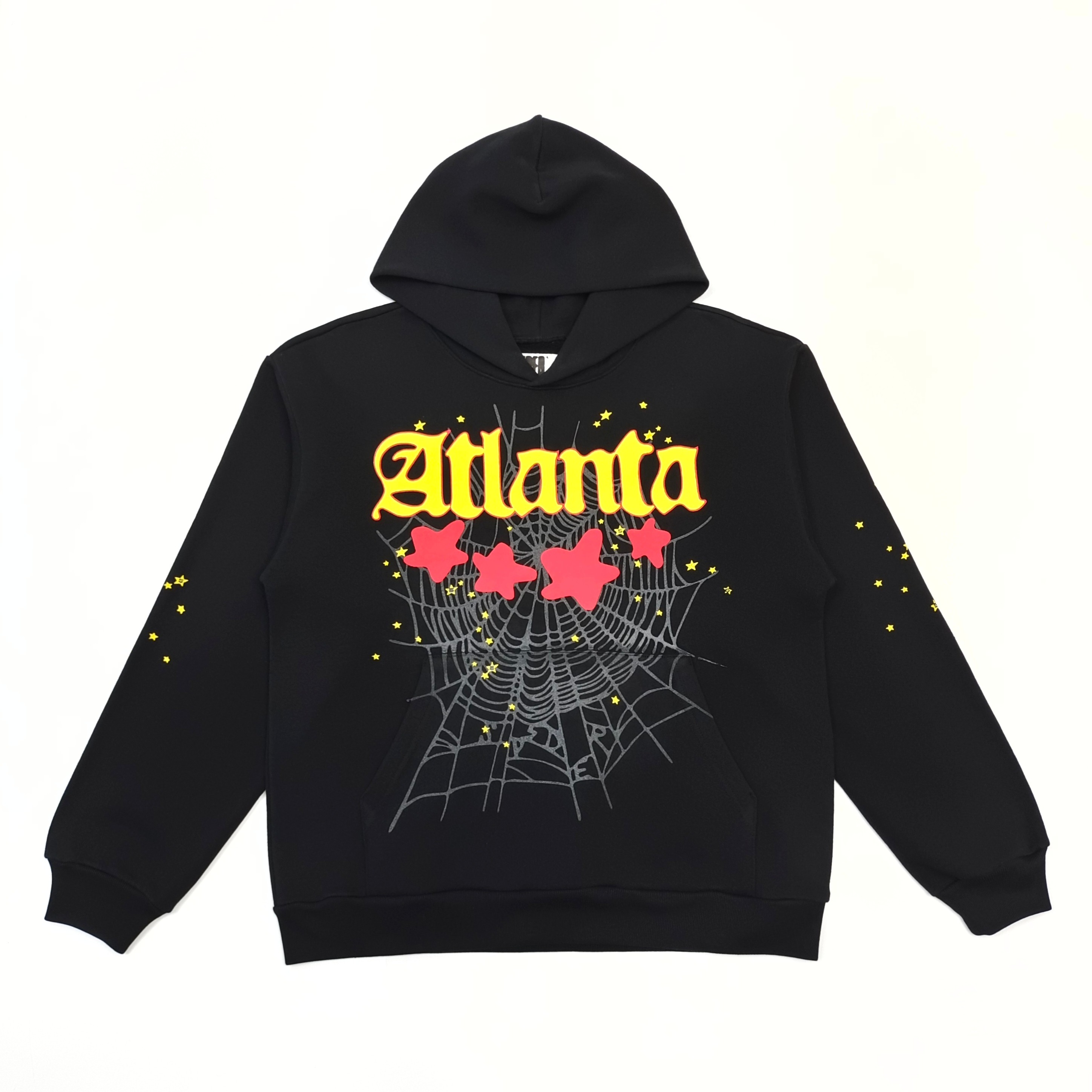 1:1 black hooded sweatshirt with letter star print