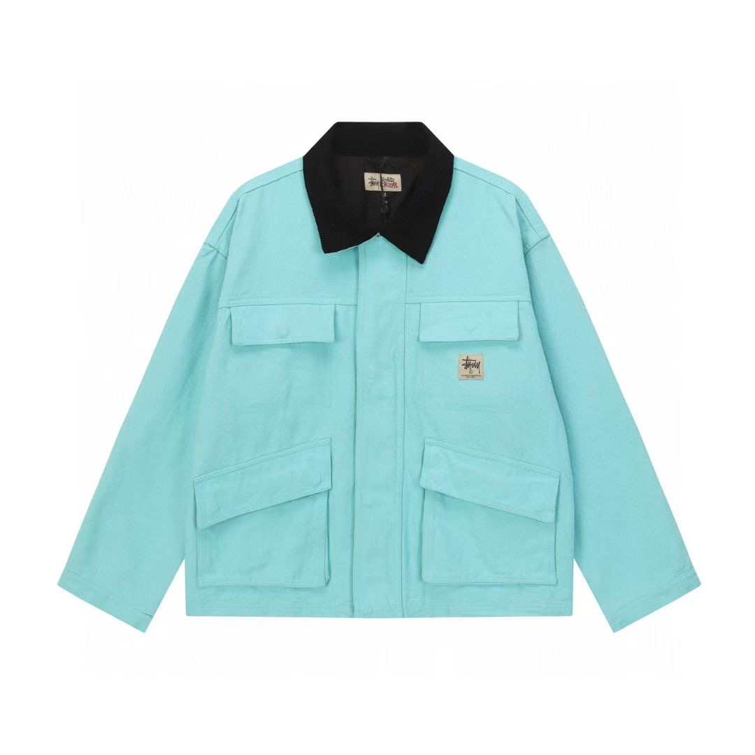 Retro heavy industry workwear washed thin jacket